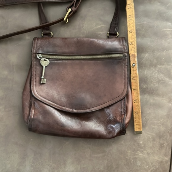 Vintage brown fossil leather bag - Picture 7 of 8